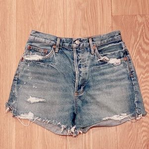 Agolde Dee Denim Shorts size 28 Light Medium Blue wash